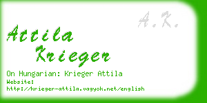 attila krieger business card